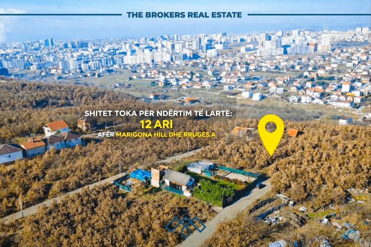 Truall për shitje – 12 ari, e përshtatshme për ndërtim të lartë - afër Marigona Hill. – foto 1