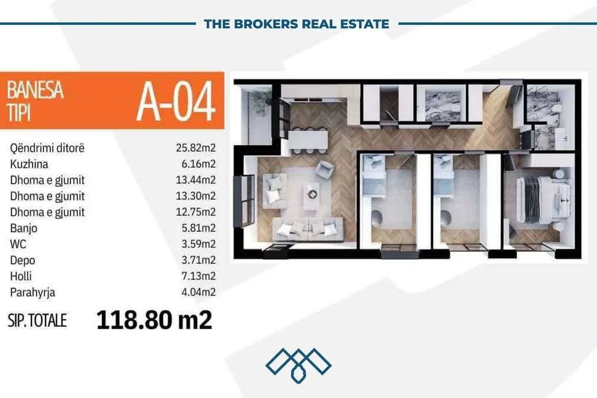 Banesë në shitje 118,80m2 – Arbëri/Dragodan. – foto 13