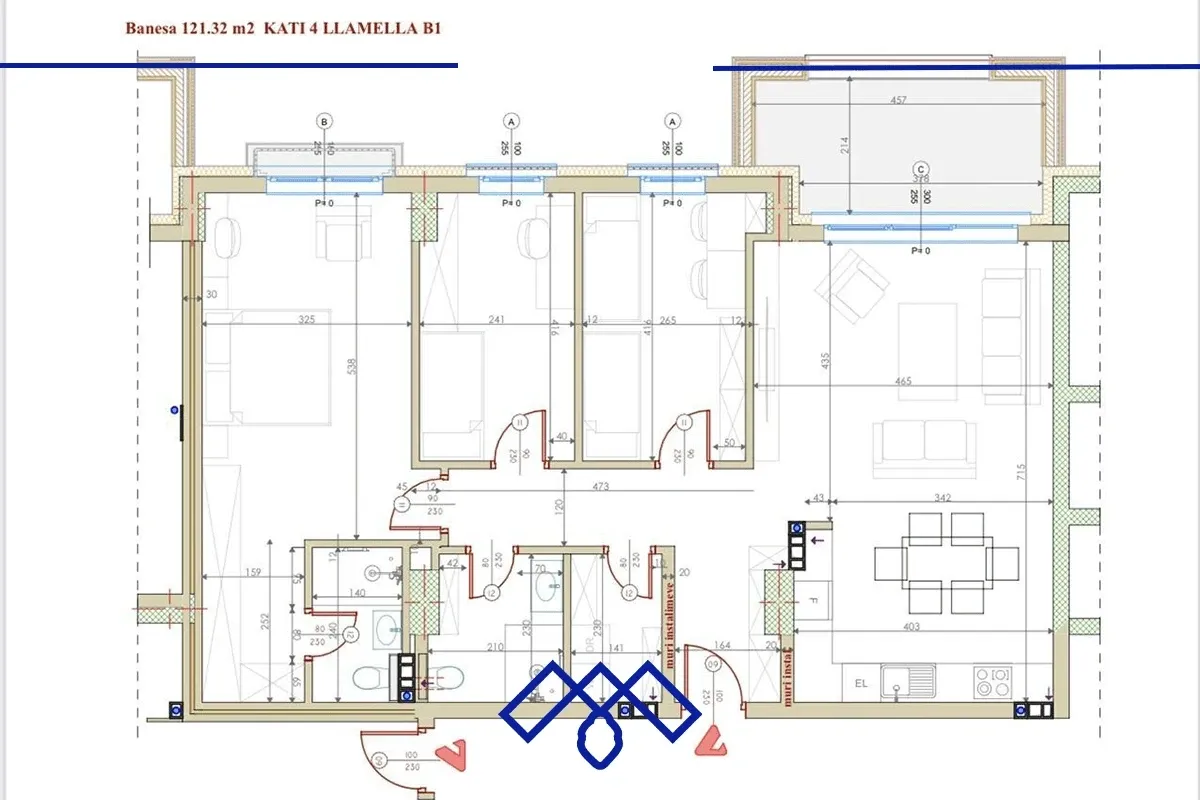 Ofrohet për shitje banesë në kompleksin rezidencial Albanica Homes – Prishtina e Re, me sipërfaqe prej 121.32 m² – foto 3
